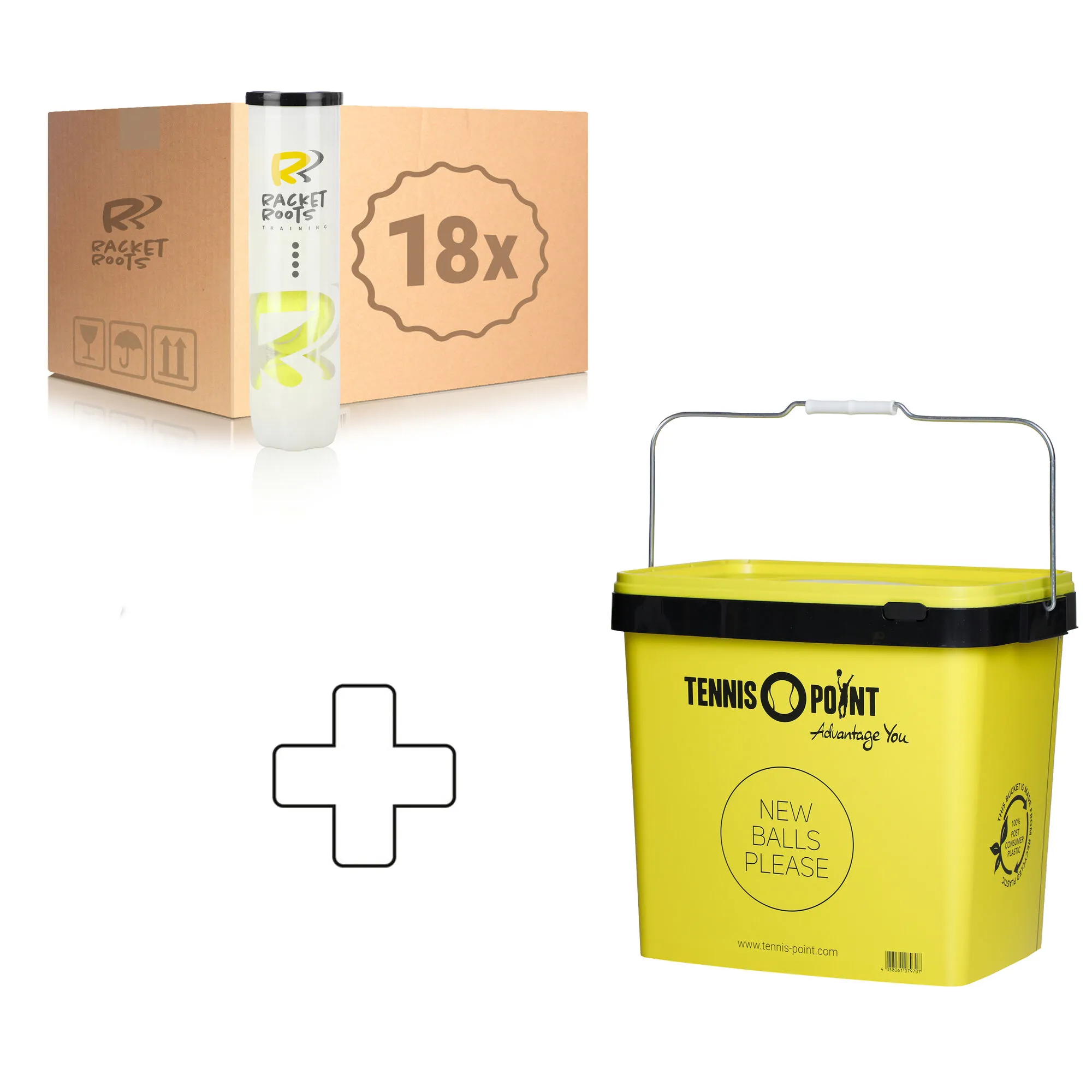 Racket Roots Training Tennisball 18 Tubi Da 4 In Aggiunta Secchiello Per Palline 3 Racket Roots Training Tennisball 18 Tubi Da 4 In Aggiunta Secchiello Per Palline