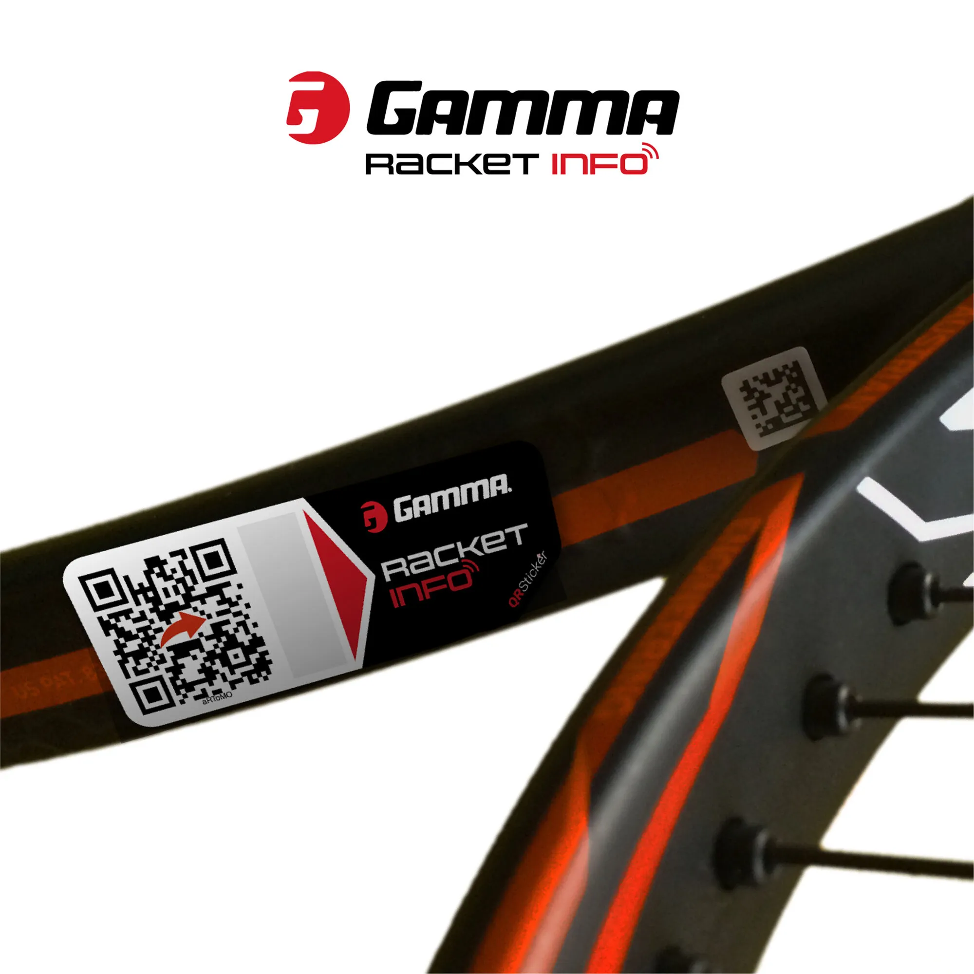 Gamma Racket Info - QR Sticker Incollare Gli Adesivi Confezione Da 2 - Nero 4 Gamma Racket Info - QR Sticker Incollare Gli Adesivi Confezione Da 2 - Nero - immagine 2
