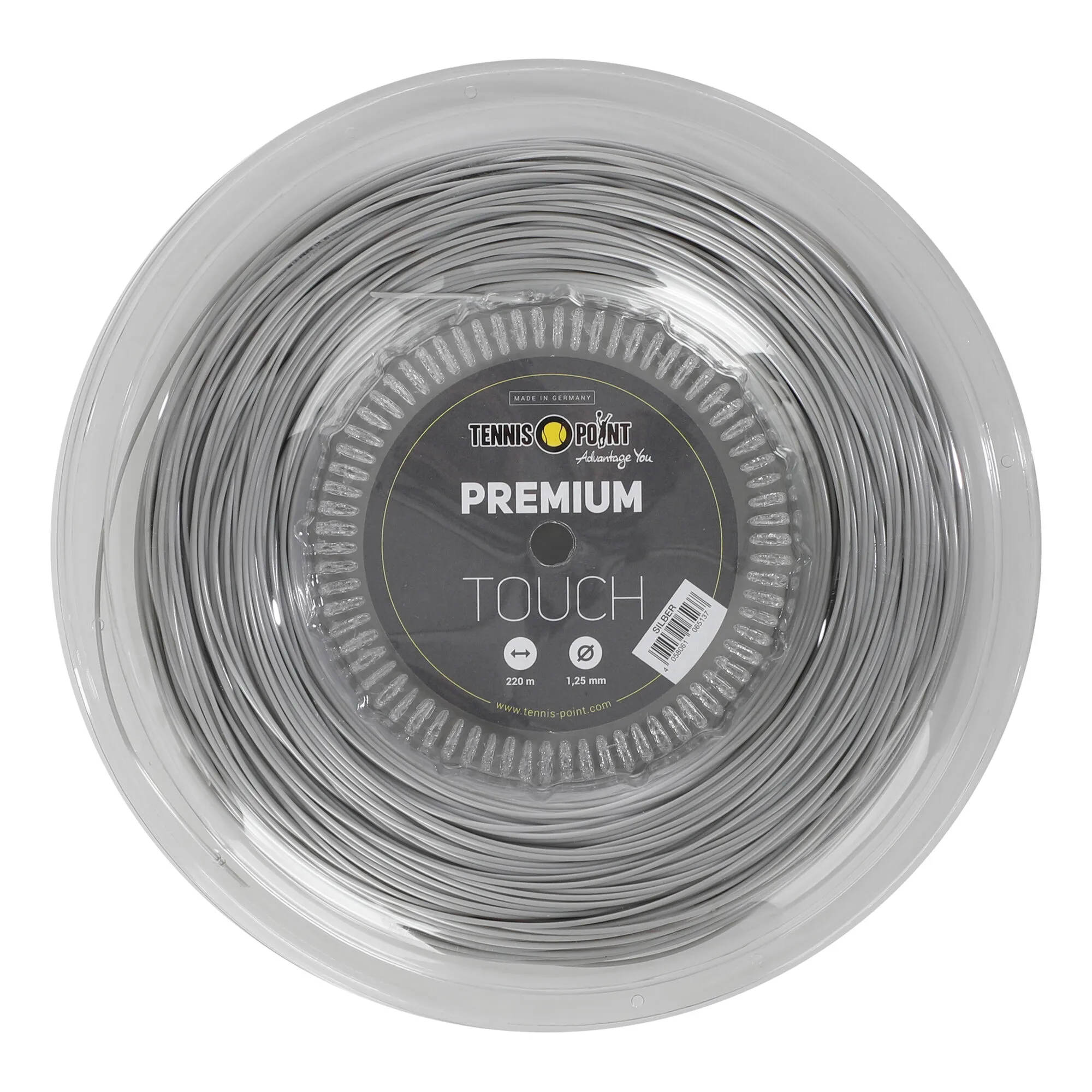 Tennis-Point Premium Touch Rotolo Di Corde 220m - Grigio 3 Tennis-Point Premium Touch Rotolo Di Corde 220m - Grigio