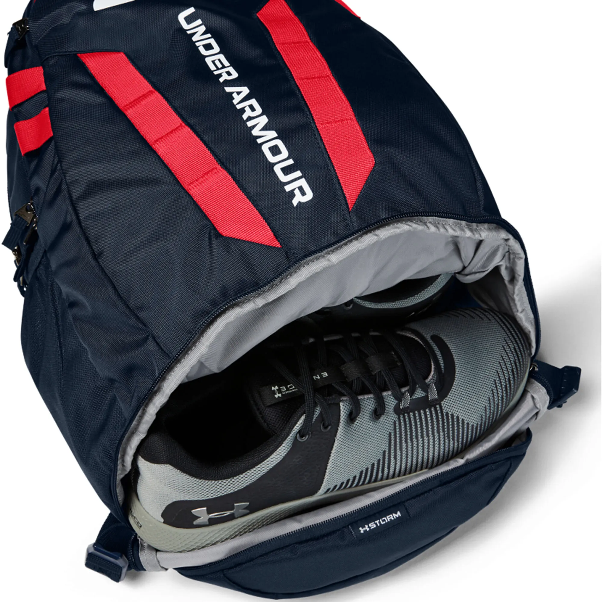 Under Armour Hustle 5.0 Zaino - Blu, Rosso 7 Under Armour Hustle 5.0 Zaino - Blu, Rosso - immagine 5