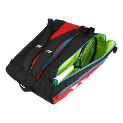 YONEX Club Line Racket Bag Borsa Per Racchetta Da 12 - Rosso, Nero -Racchette da tennis negozio 0154500000 10