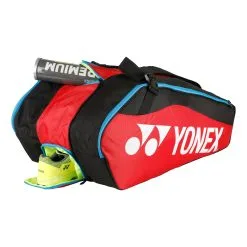 YONEX Club Line Racket Bag Borsa Per Racchetta Da 12 - Rosso, Nero -Racchette da tennis negozio 0154500000 11