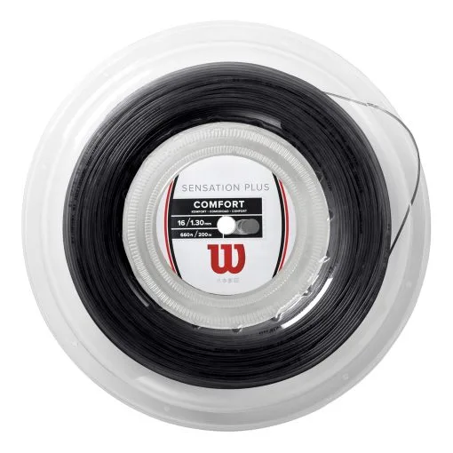 Wilson Sensation Plus Rotolo Di Corde 200m - Nero -Racchette da tennis negozio 02019000 000