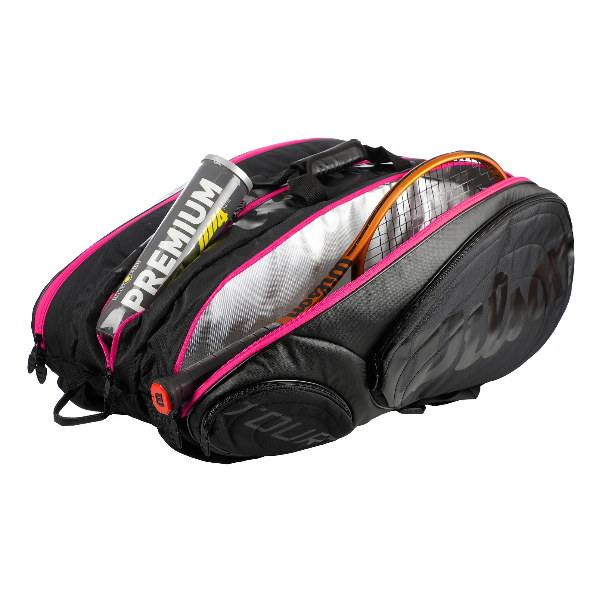 Wilson Tour 15 Borsa Per Racchetta Edizione Speciale - Nero, Rosa 7 Wilson Tour 15 Borsa Per Racchetta Edizione Speciale - Nero, Rosa - immagine 5