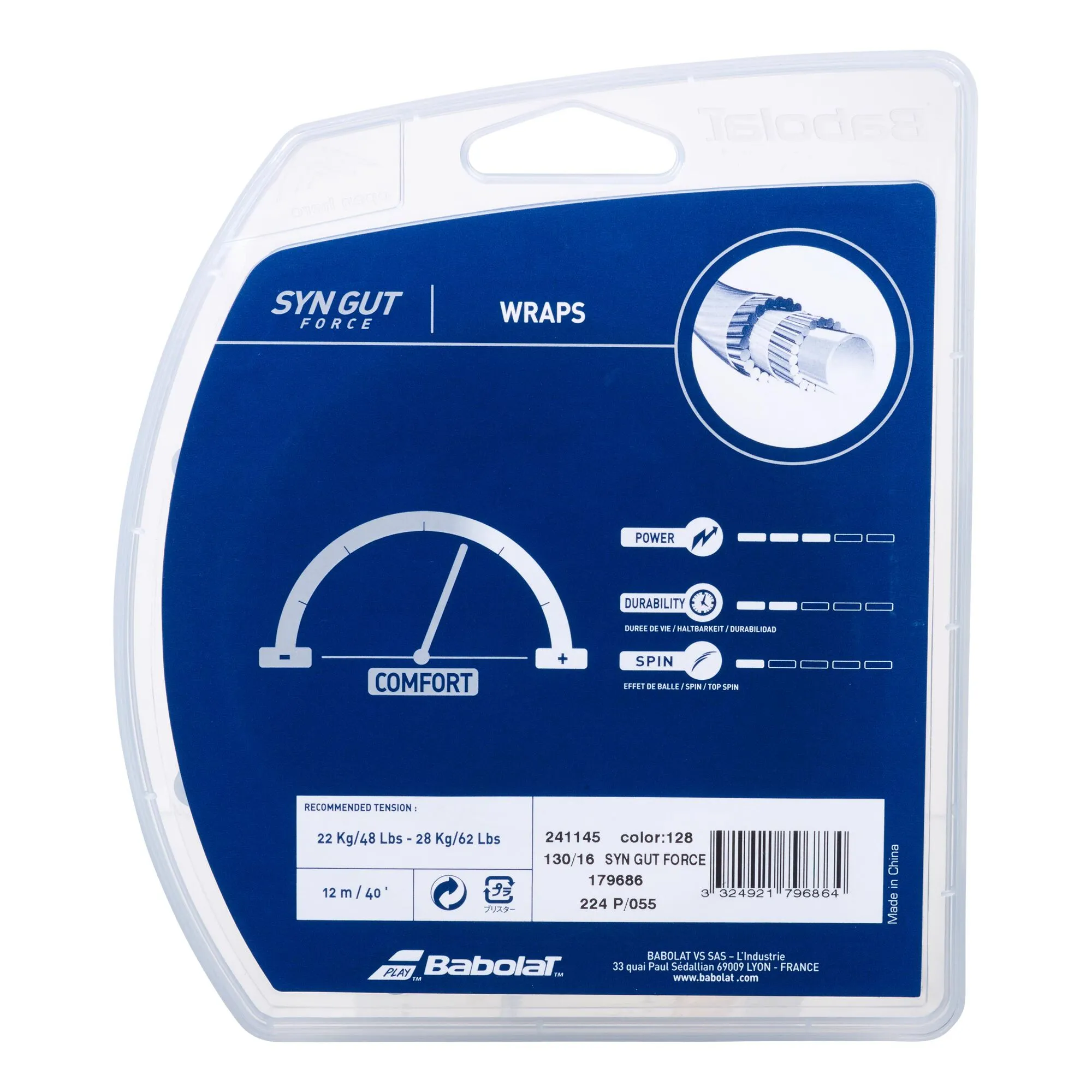 Babolat Synthetic Gut Force Set Di Corde 12m - Colori Naturali 4 Babolat Synthetic Gut Force Set Di Corde 12m - Colori Naturali - immagine 2