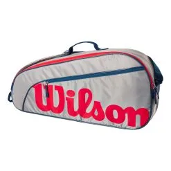 Wilson Junior Borsa Per Racchetta Da 3 - Grigio, Rosso -Racchette da tennis negozio 0236800000 0 1