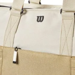 Wilson Women's Tote Borsa Sportiva - Bianco, Cachi -Racchette da tennis negozio 0238500000 12